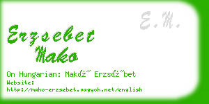 erzsebet mako business card